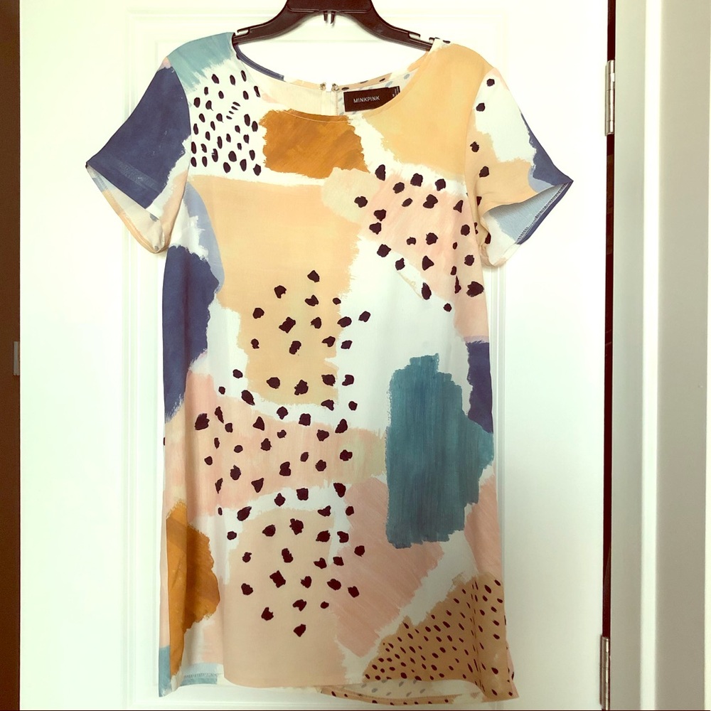 MINKPINK watercolor shift dress